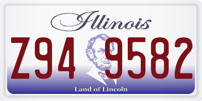IL license plate Z949582