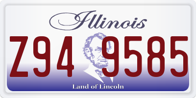 IL license plate Z949585