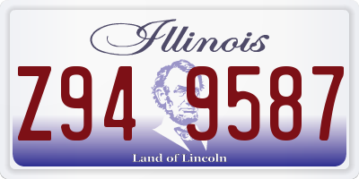 IL license plate Z949587