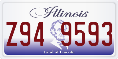 IL license plate Z949593