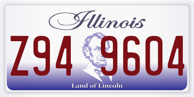 IL license plate Z949604