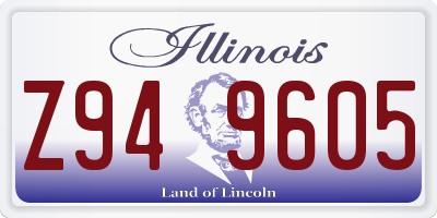IL license plate Z949605