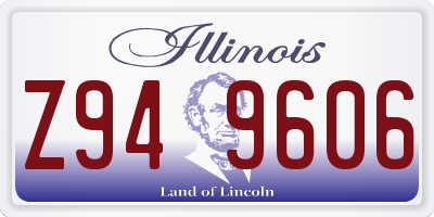 IL license plate Z949606