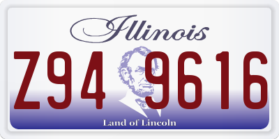 IL license plate Z949616