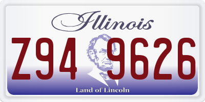 IL license plate Z949626