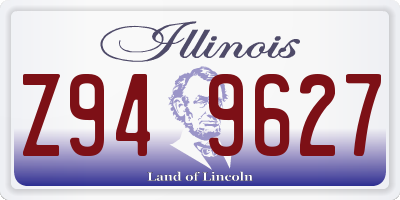 IL license plate Z949627
