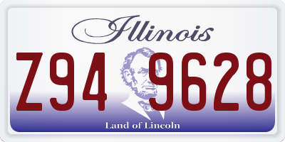 IL license plate Z949628