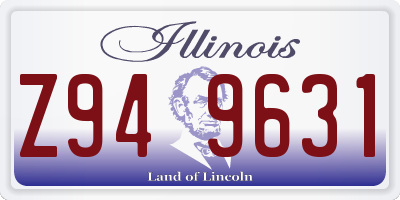 IL license plate Z949631