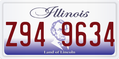 IL license plate Z949634