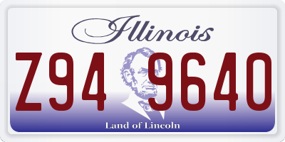 IL license plate Z949640