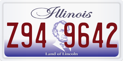 IL license plate Z949642