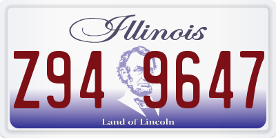 IL license plate Z949647