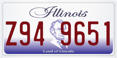IL license plate Z949651