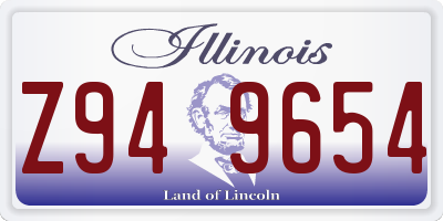 IL license plate Z949654