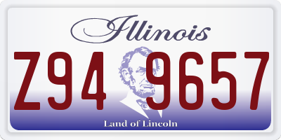 IL license plate Z949657