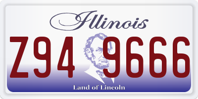 IL license plate Z949666