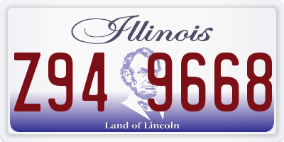 IL license plate Z949668