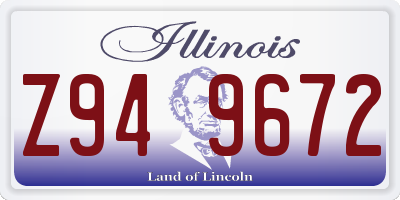 IL license plate Z949672