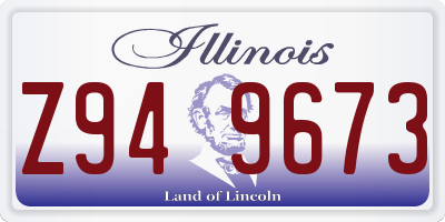 IL license plate Z949673