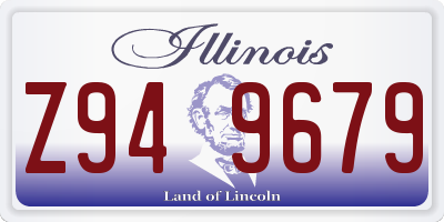 IL license plate Z949679