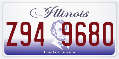 IL license plate Z949680