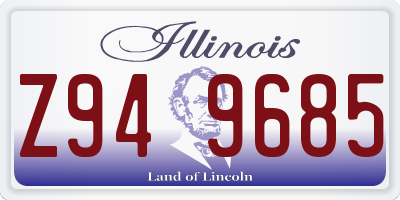 IL license plate Z949685