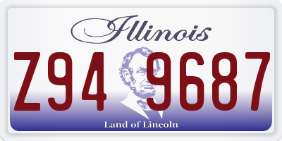 IL license plate Z949687