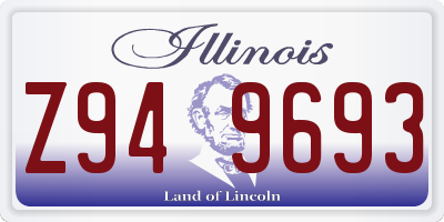 IL license plate Z949693