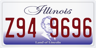 IL license plate Z949696