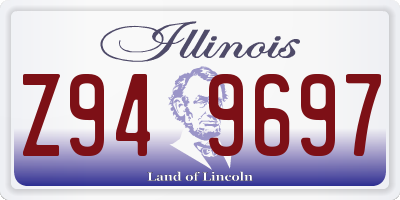 IL license plate Z949697