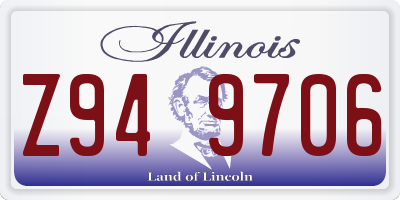IL license plate Z949706