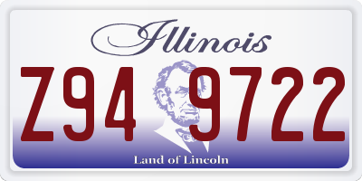 IL license plate Z949722