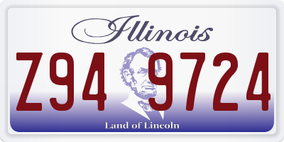 IL license plate Z949724