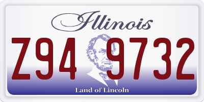 IL license plate Z949732