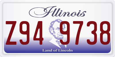 IL license plate Z949738