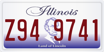 IL license plate Z949741