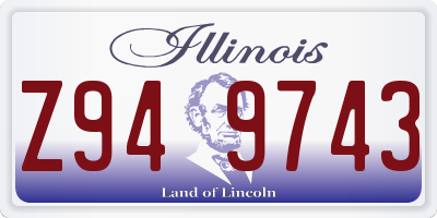 IL license plate Z949743