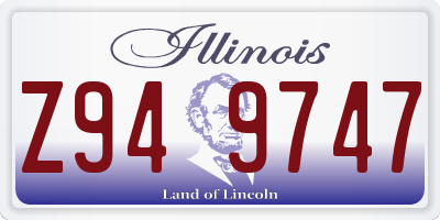 IL license plate Z949747