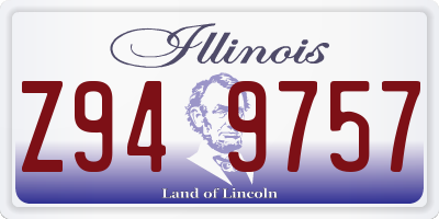 IL license plate Z949757