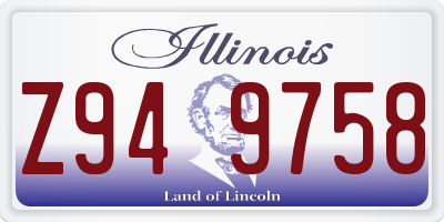 IL license plate Z949758