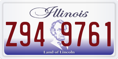 IL license plate Z949761