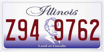 IL license plate Z949762