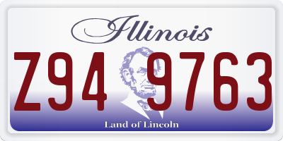 IL license plate Z949763