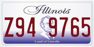 IL license plate Z949765