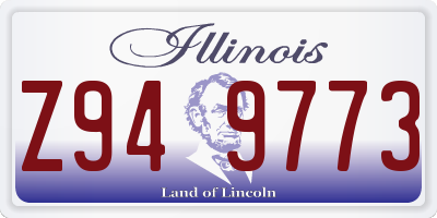 IL license plate Z949773