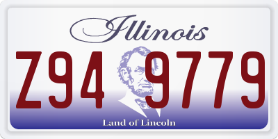 IL license plate Z949779