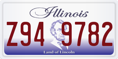 IL license plate Z949782