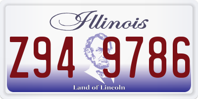 IL license plate Z949786