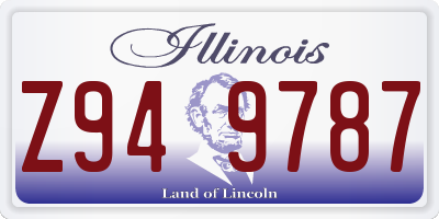 IL license plate Z949787