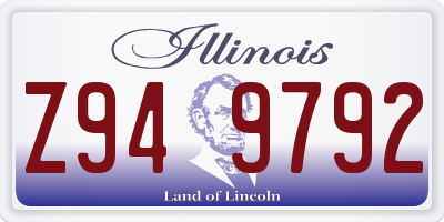 IL license plate Z949792